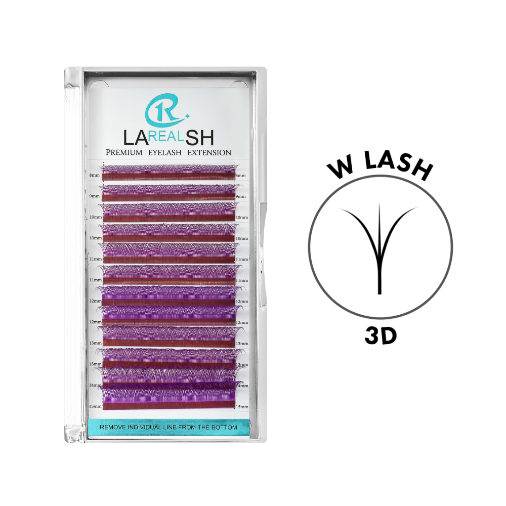 Purple 3D W Lashes - 0.07mm-REAL LASH