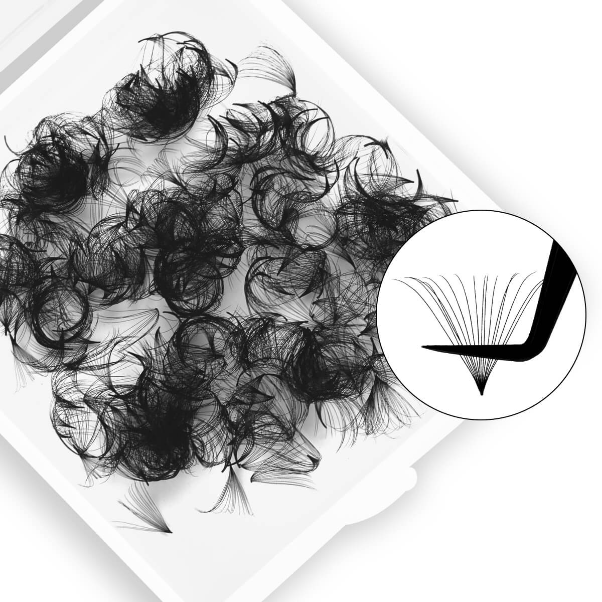 16D Promade Volume Loose Fans Pointy Base(500 Fans)-REAL LASH