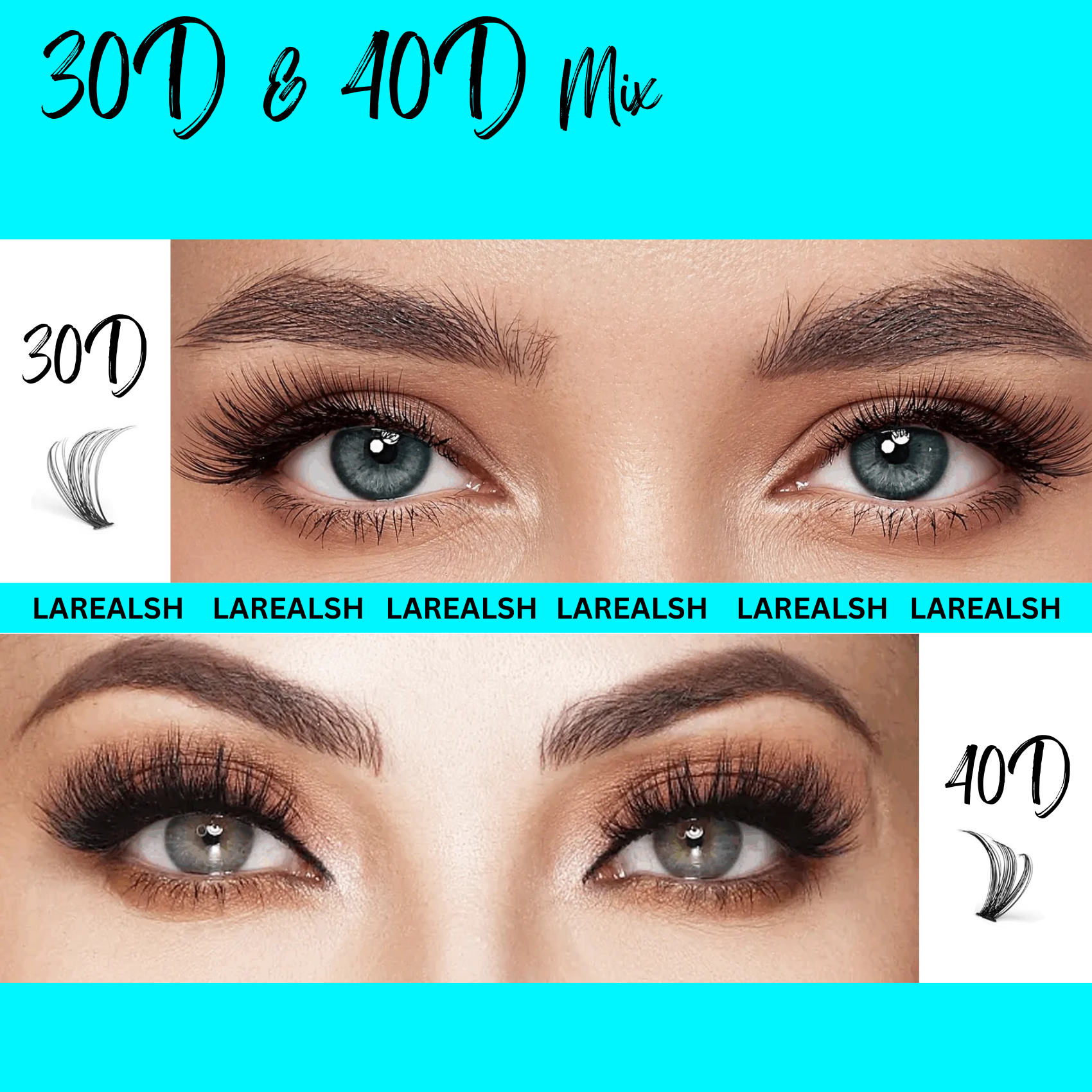 280pcs 30D+40D Cluster Lash Extension-REAL LASH
