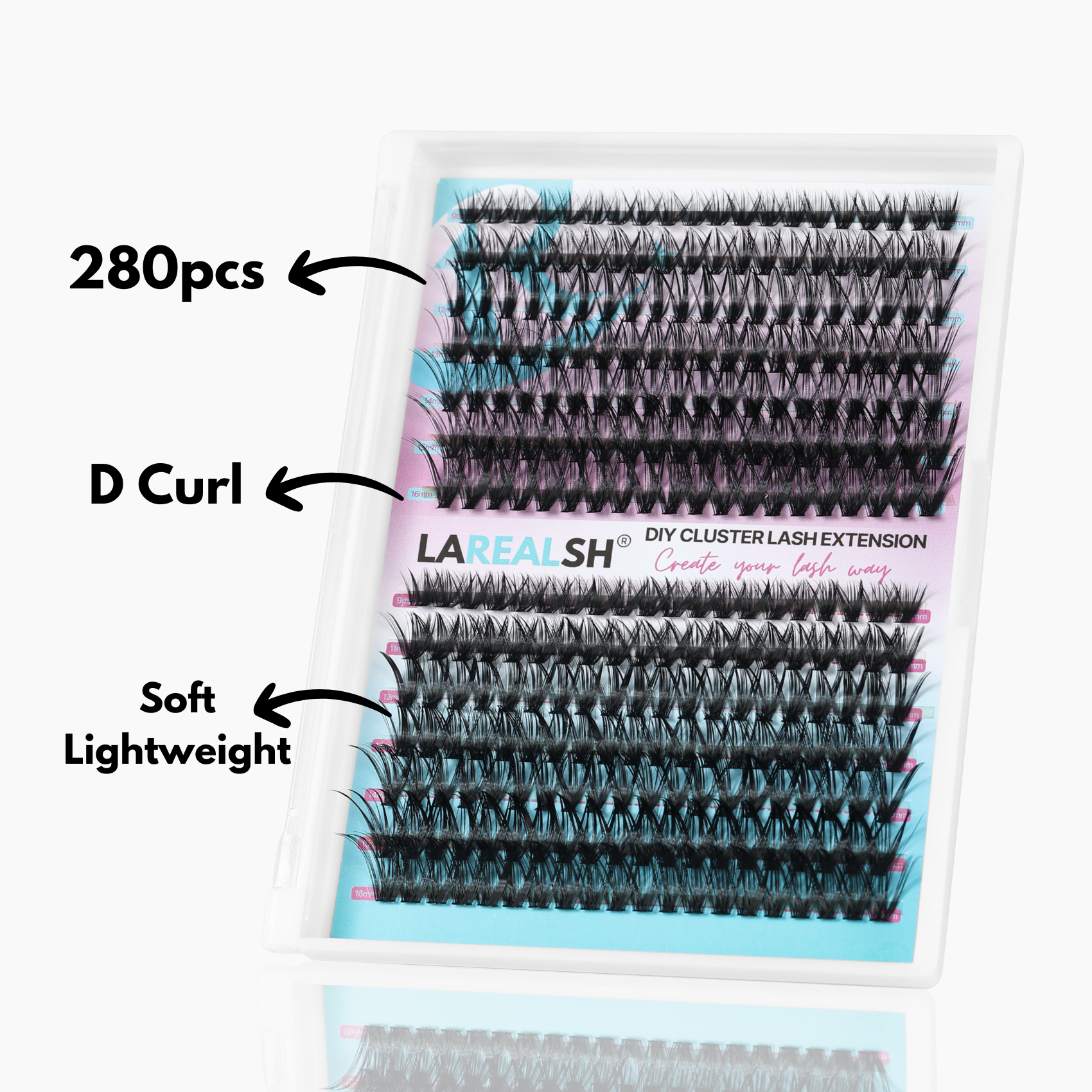 280pcs 30D+40D Cluster Lash Extension-REAL LASH