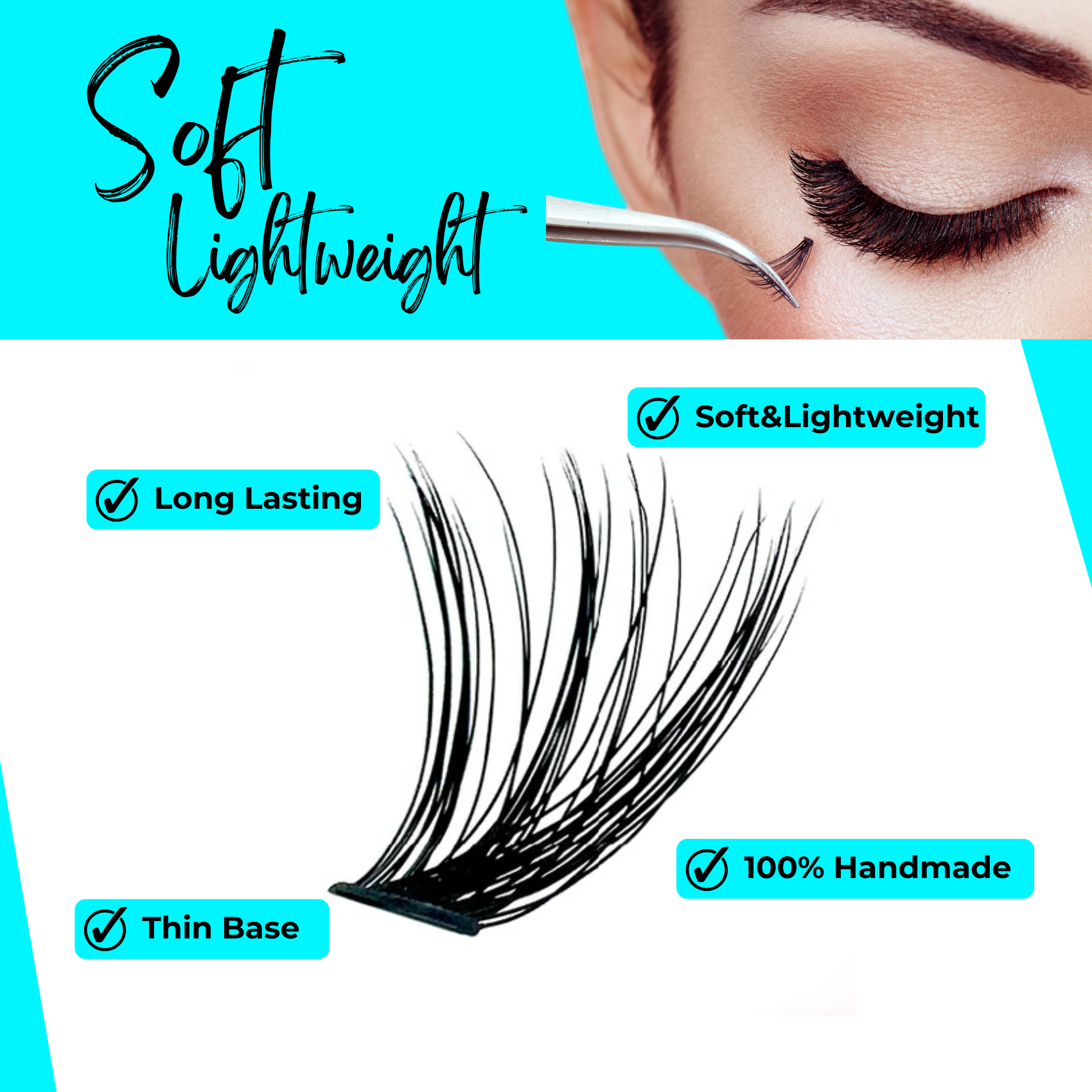 280pcs 40D+50D Lash Cluster DIY Eyelash Extension Kit-REAL LASH