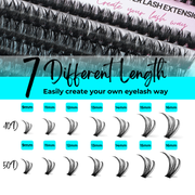 280pcs 40D+50D Lash Cluster DIY Eyelash Extension Kit-REAL LASH