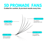 5D Promade Volume Loose Fans Pointy Base(500 Fans)-REAL LASH