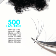 3-40D Promade Volume Loose - 500 8-15mm Mix Fans-REAL LASH