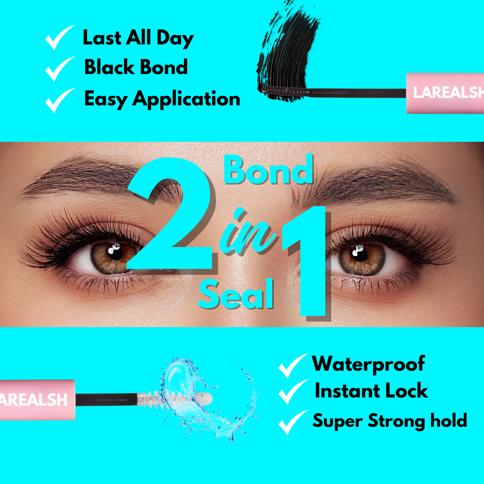 280pcs 40D+50D Lash Cluster DIY Eyelash Extension Kit-REAL LASH