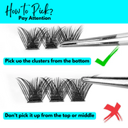 280pcs 30D+40D Cluster Lash Extension-REAL LASH
