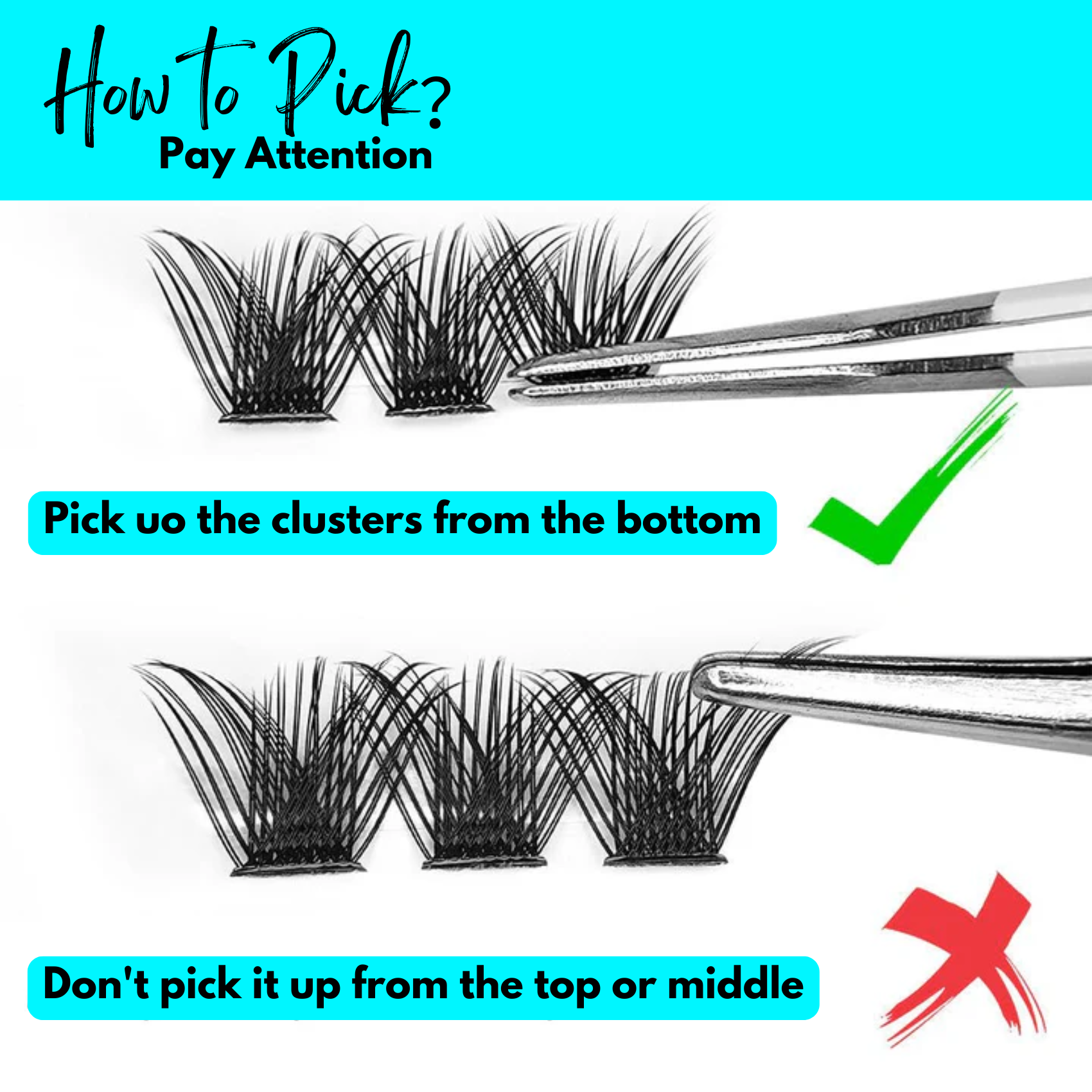 280pcs 30D+40D Cluster Lash Extension-REAL LASH