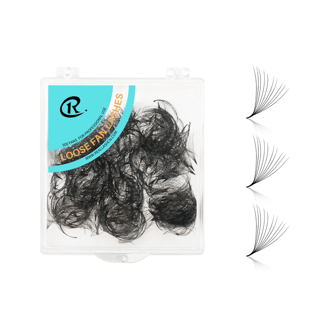 10D Promade Volume Loose Fans Pointy Base(500 Fans)