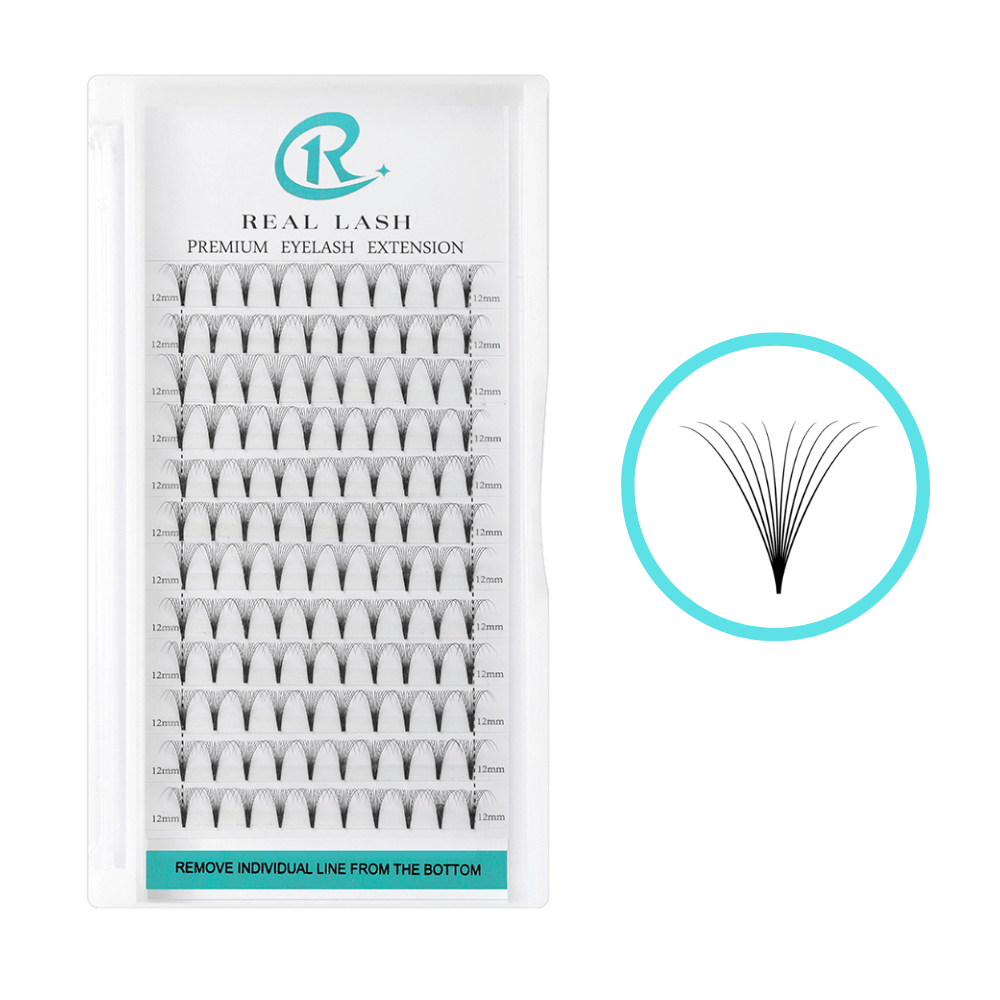 10D Mega Volume Fans Short Stem-REAL LASH