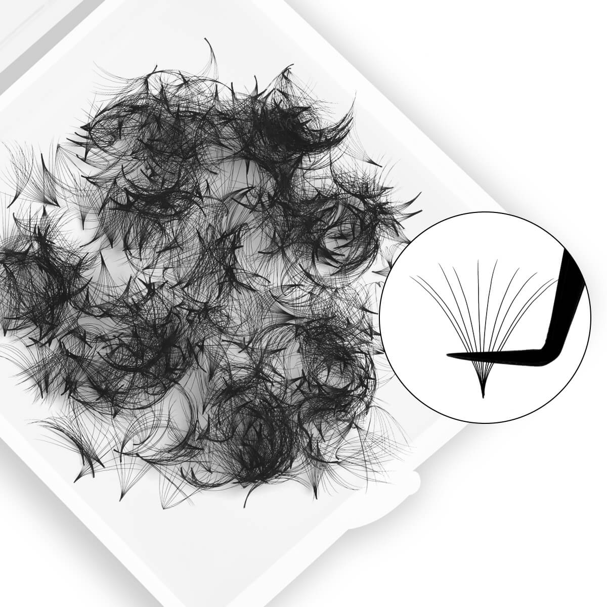 12D Promade Volume Loose Fans Pointy Base(500 Fans)-REAL LASH