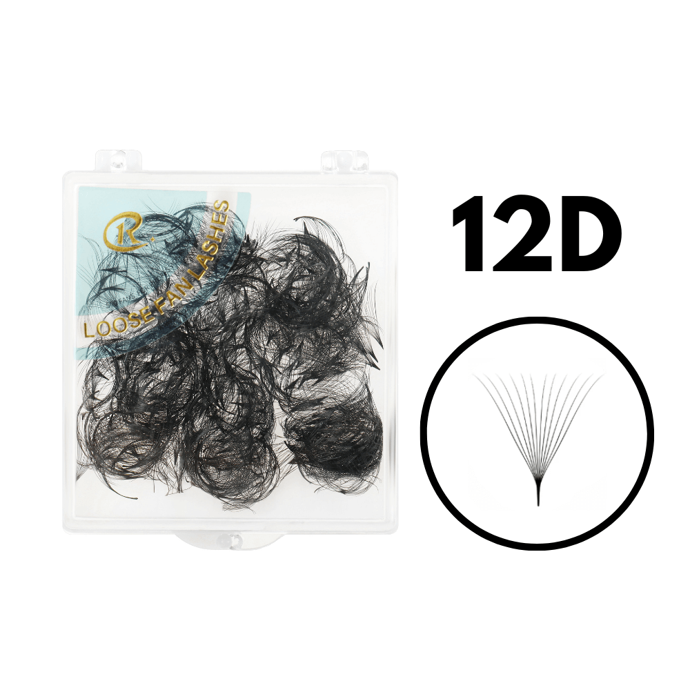 12D Promade Volume Loose Fans Pointy Base(500 Fans)-REAL LASH