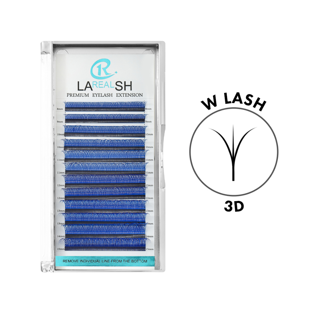 Blue 3D W Lashes - 0.07mm-REAL LASH
