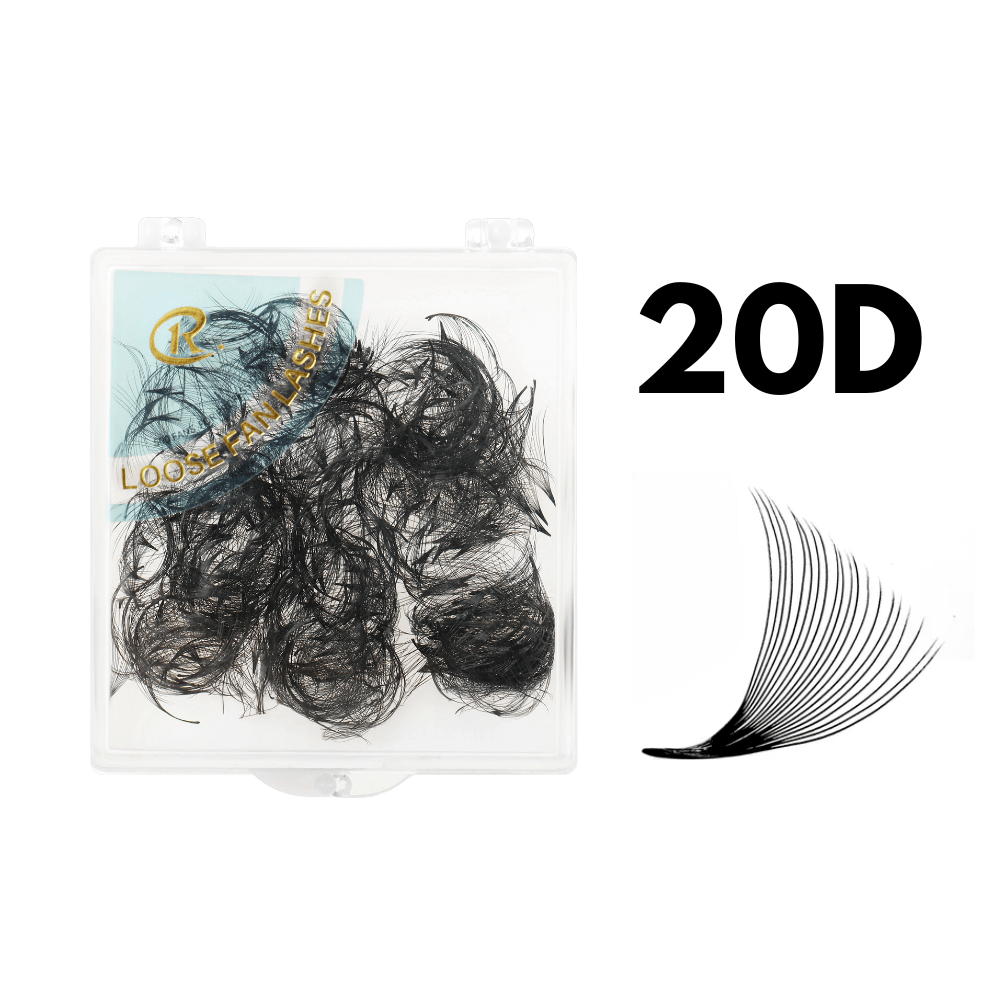 20D Promade Volume Loose Fans Pointy Base(500 Fans)-REAL LASH