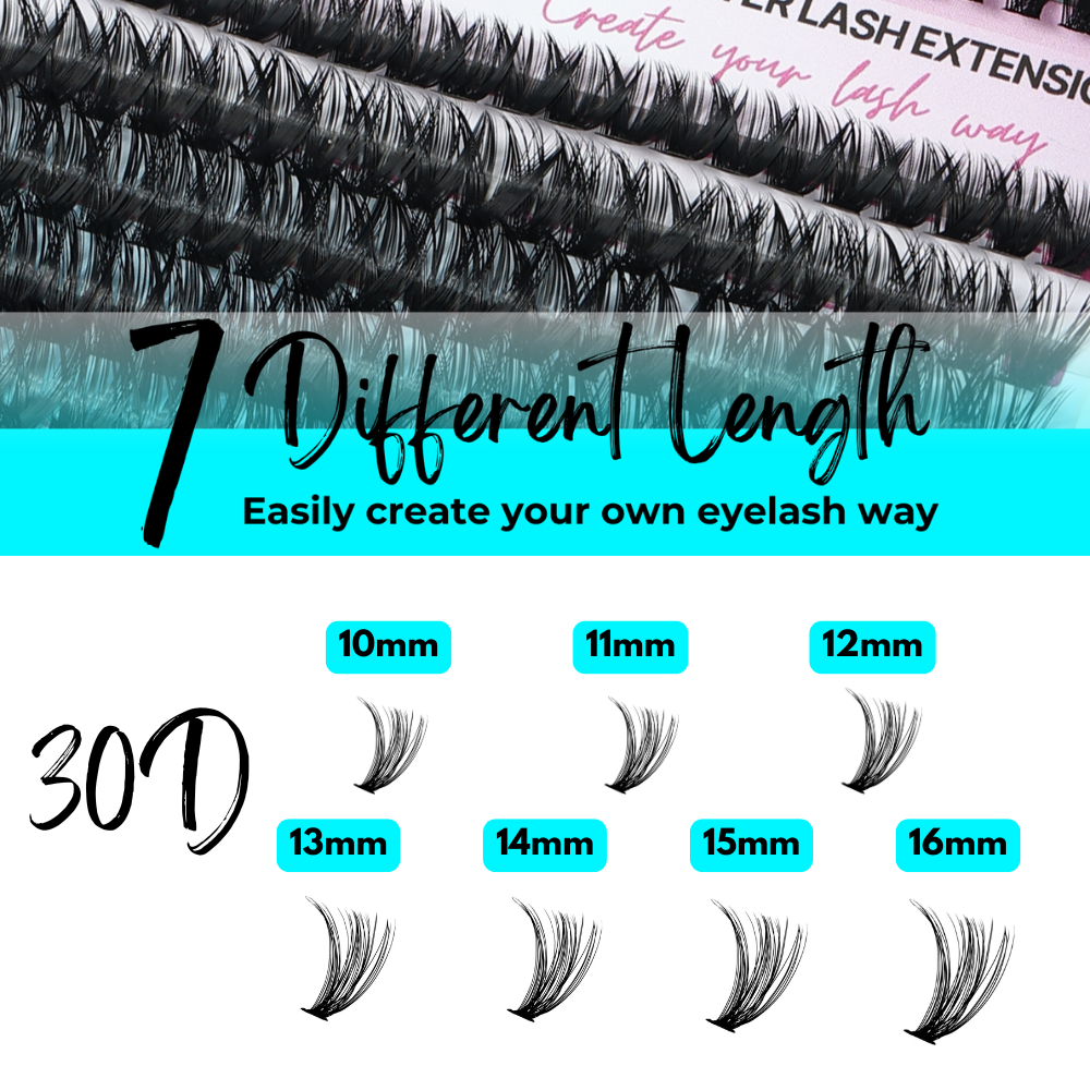 240pcs 30D Lash Cluster DIY Eyelash Extension Kit-REAL LASH