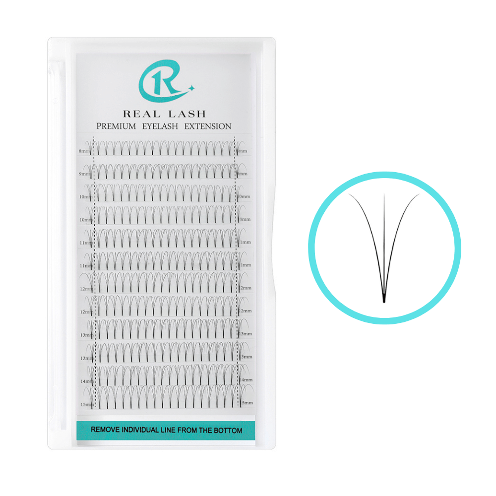 3D Russian Premade Volume Fans Short Stem-REAL LASH
