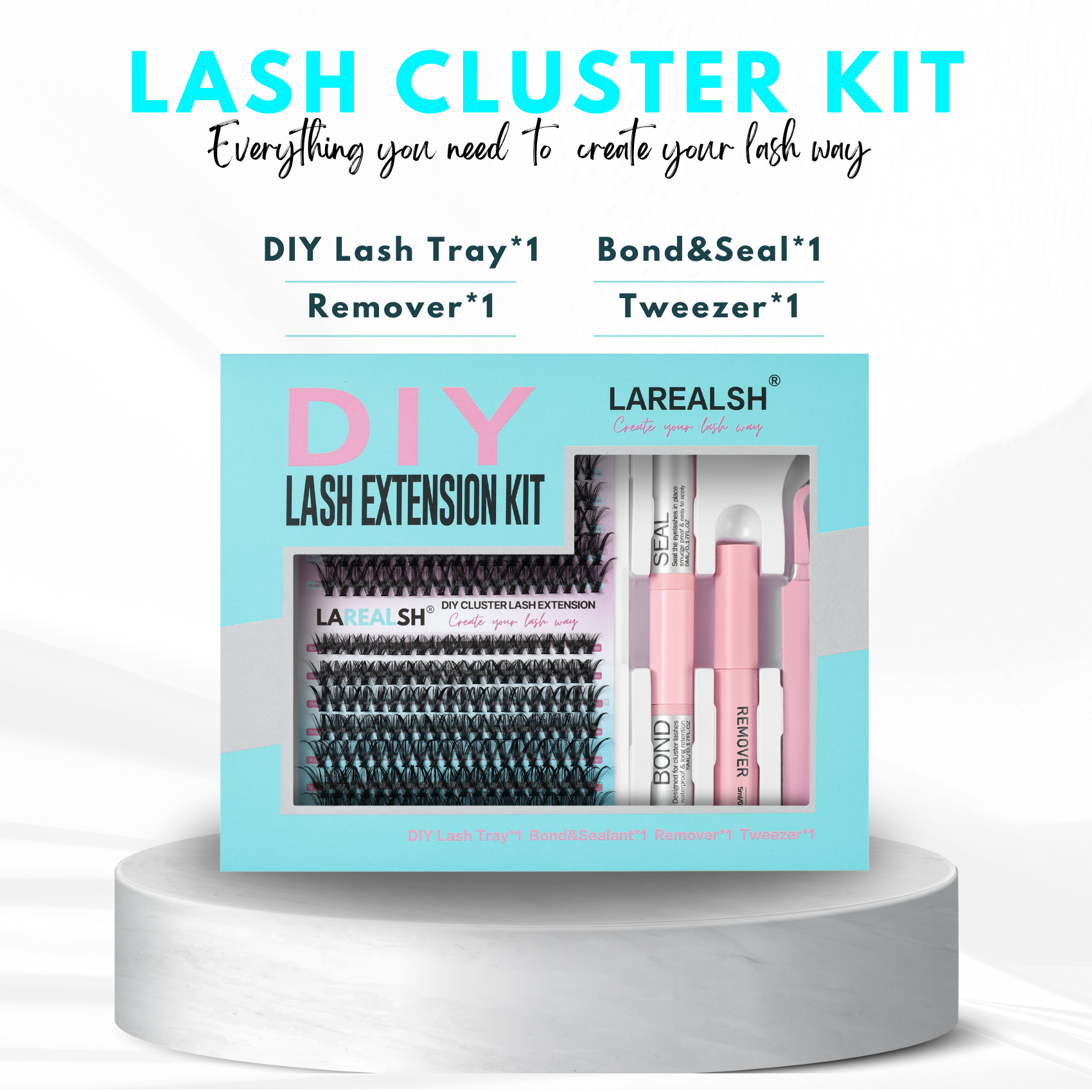 280pcs 40D Lash Cluster DIY Eyelash Extension Kit