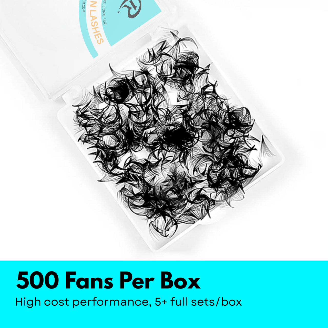 6D Promade Volume Loose Fans Pointy Base(500 Fans)