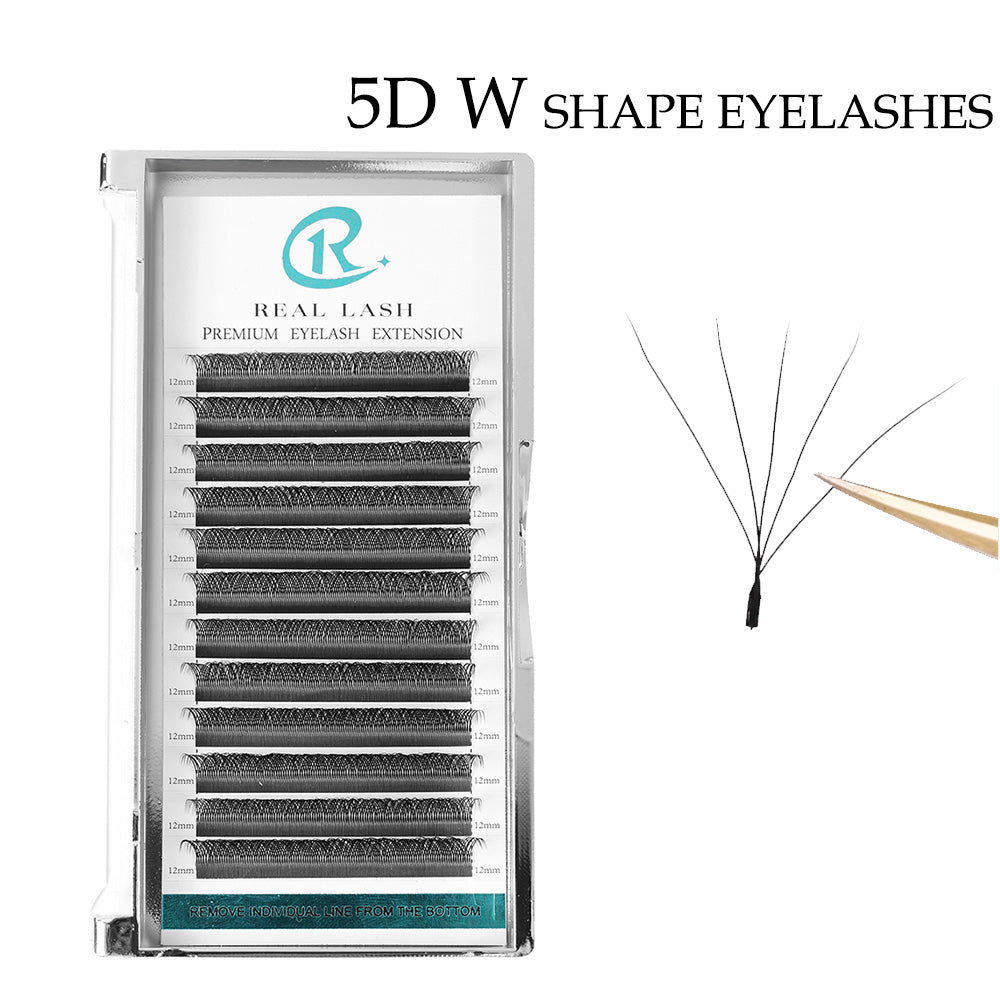 REAL LASH 5D W Shape Premade Fans 0.07 Eyelash Extensions-REAL LASH