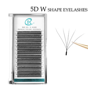 REAL LASH 5D W Shape Premade Fans 0.07 Eyelash Extensions-REAL LASH