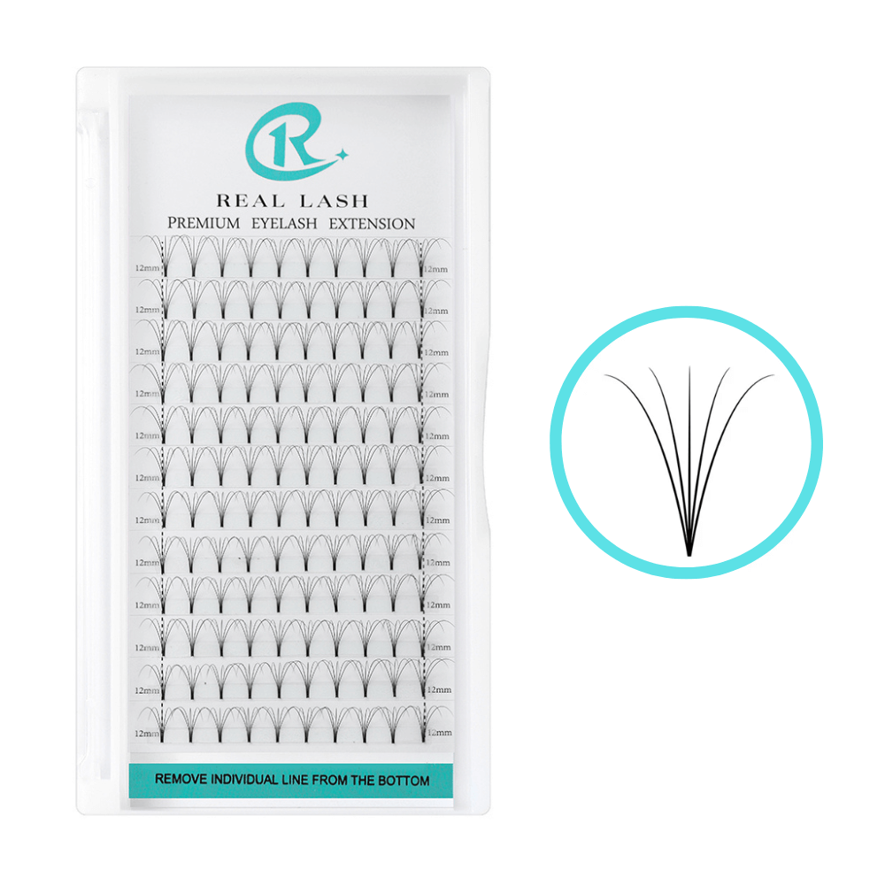 5D Russian Premade Volume Fans Short Stem-REAL LASH