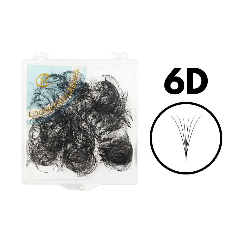 6D Promade Volume Loose Fans Pointy Base(500 Fans)-REAL LASH