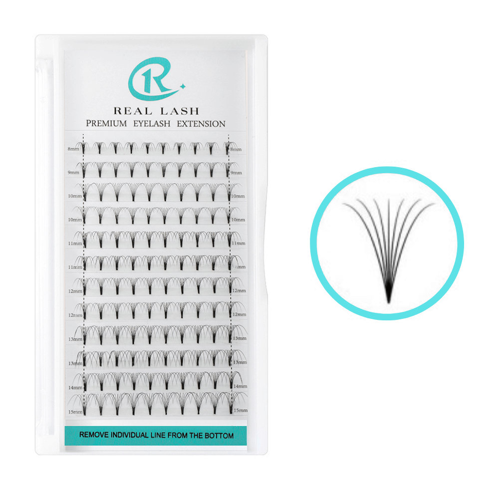 7D Russian Premade Volume Fans Short Stem-REAL LASH