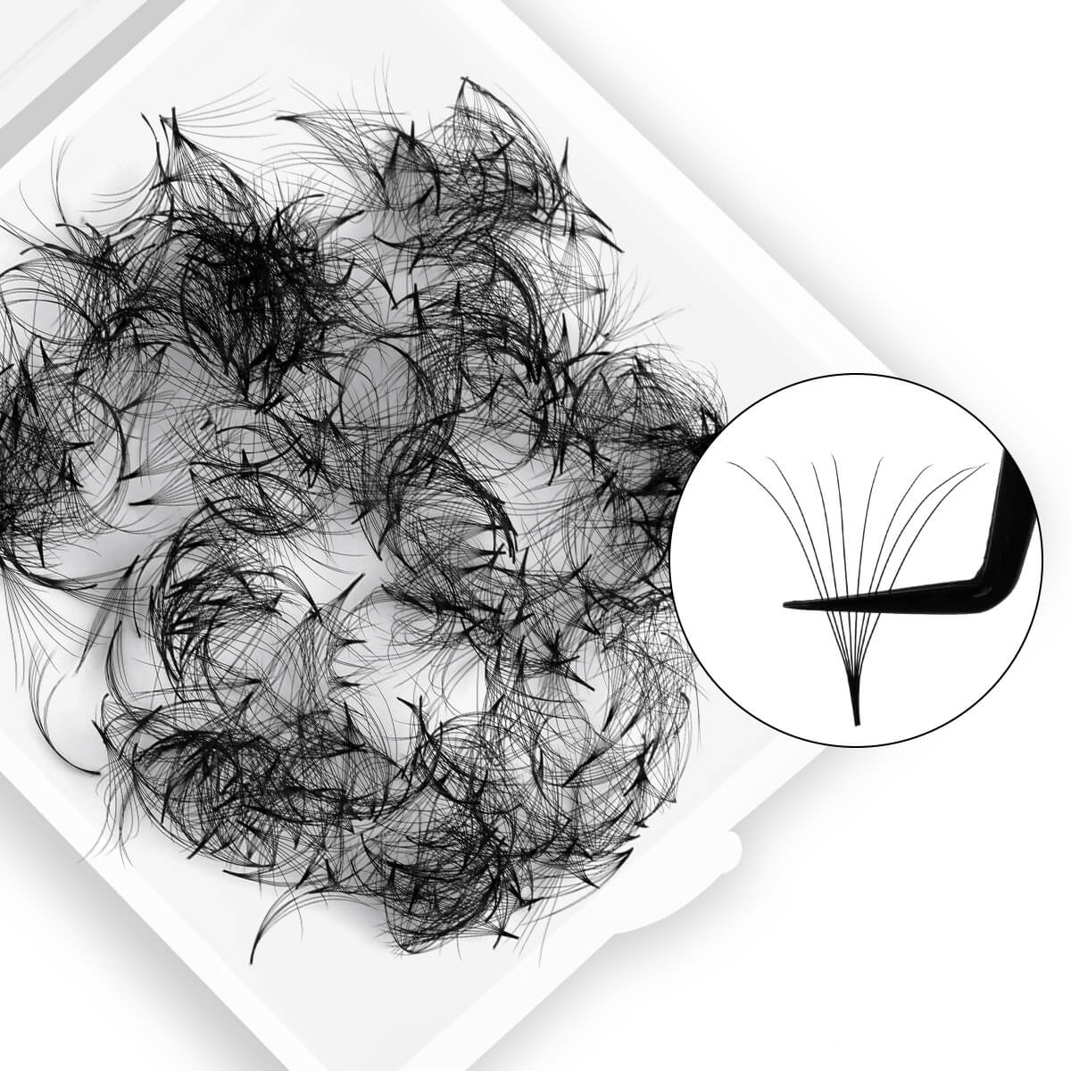8D Promade Volume Loose Fans Pointy Base(500 Fans)-REAL LASH