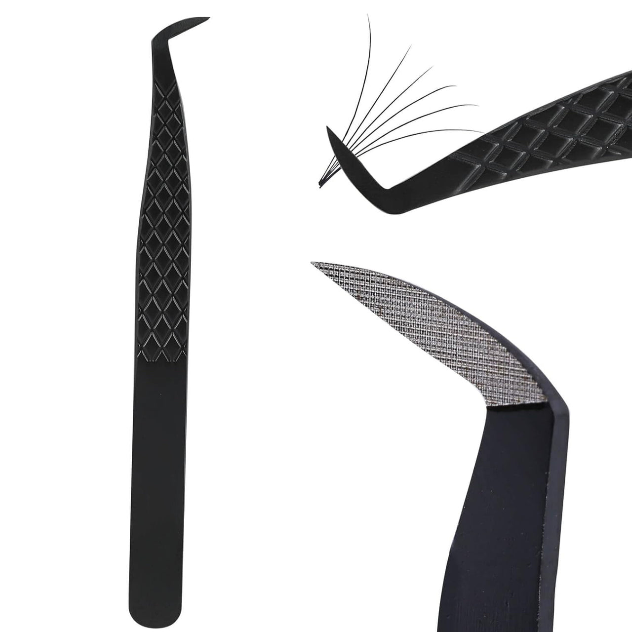 Microfiber Tip Boot Tweezers for Mega Volume Lash