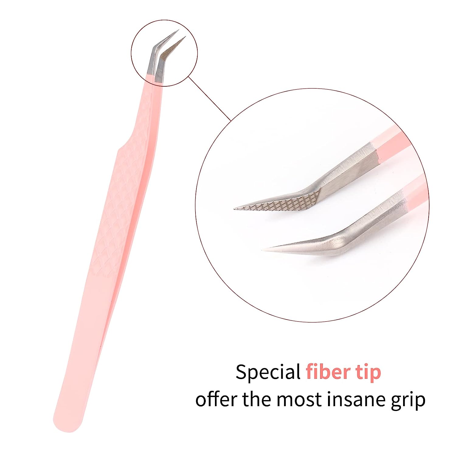 Fiber Tip 45°Tweezer-REAL LASH