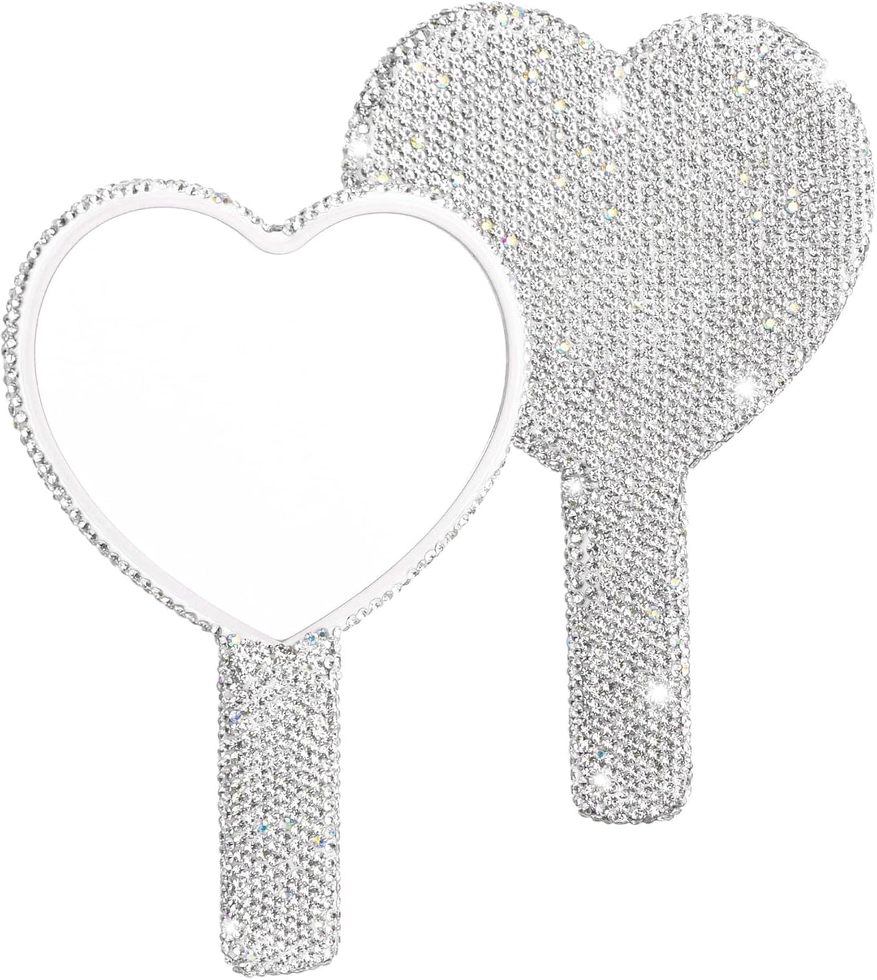 Handheld Heart Bling Mirror