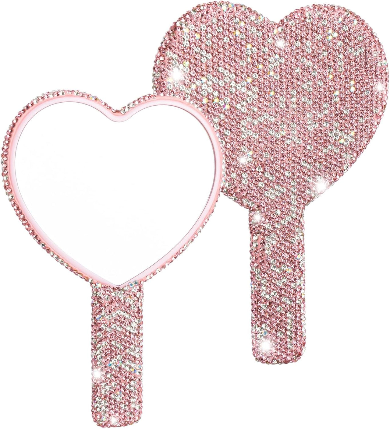 Handheld Heart Bling Mirror