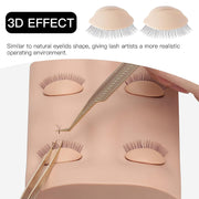 REALLASH Mannequin Head With 2 Pairs Removable Eyelids-REAL LASH