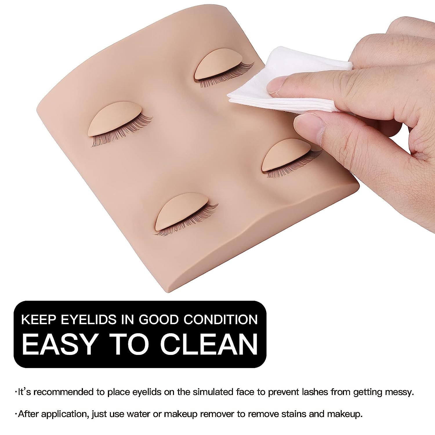 REALLASH Mannequin Head With 2 Pairs Removable Eyelids-REAL LASH