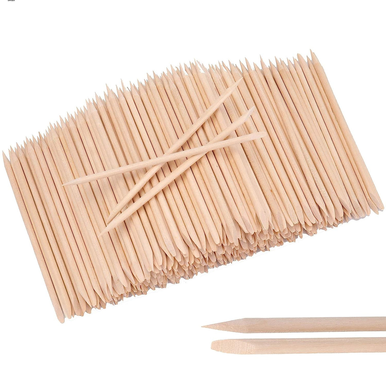 Orange Wood Nail Sticks 100Pcs-REAL LASH