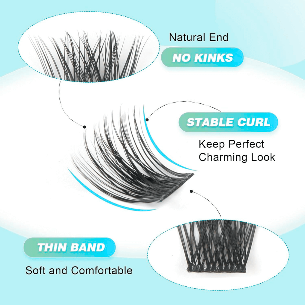 144pcs W51 Natural Cluster Lash Extension