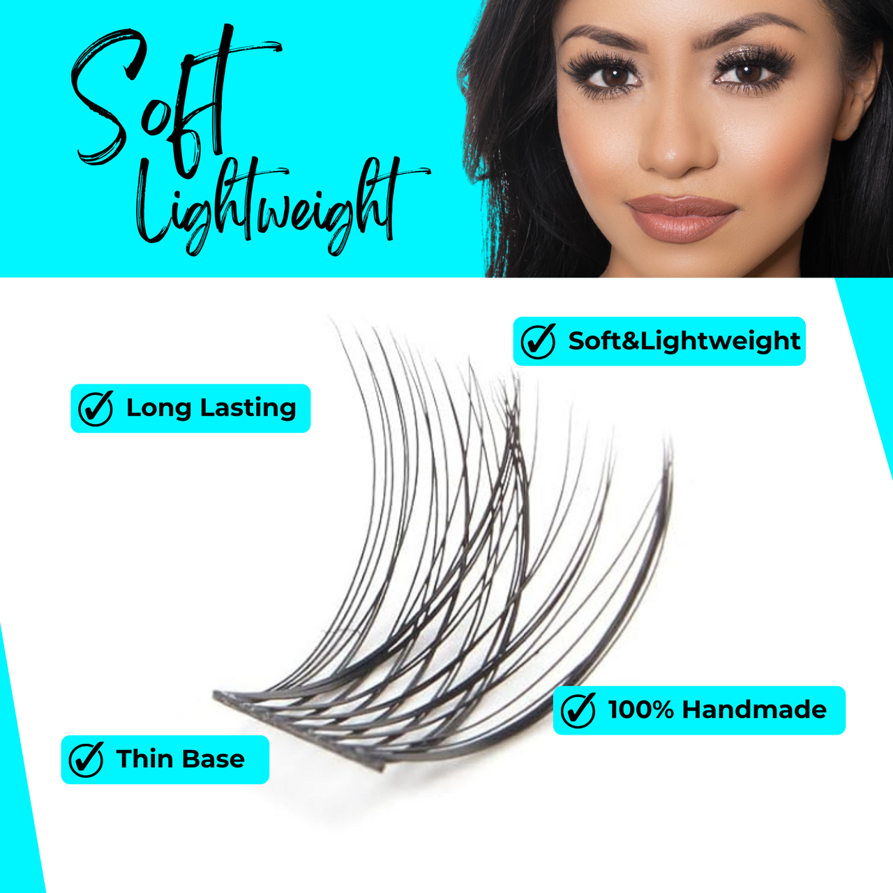 140pcs Natural Cluster Lash Extension-REAL LASH