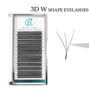 REAL LASH 3D W Shape Premade Fans 0.07 Eyelash Extensions-REAL LASH