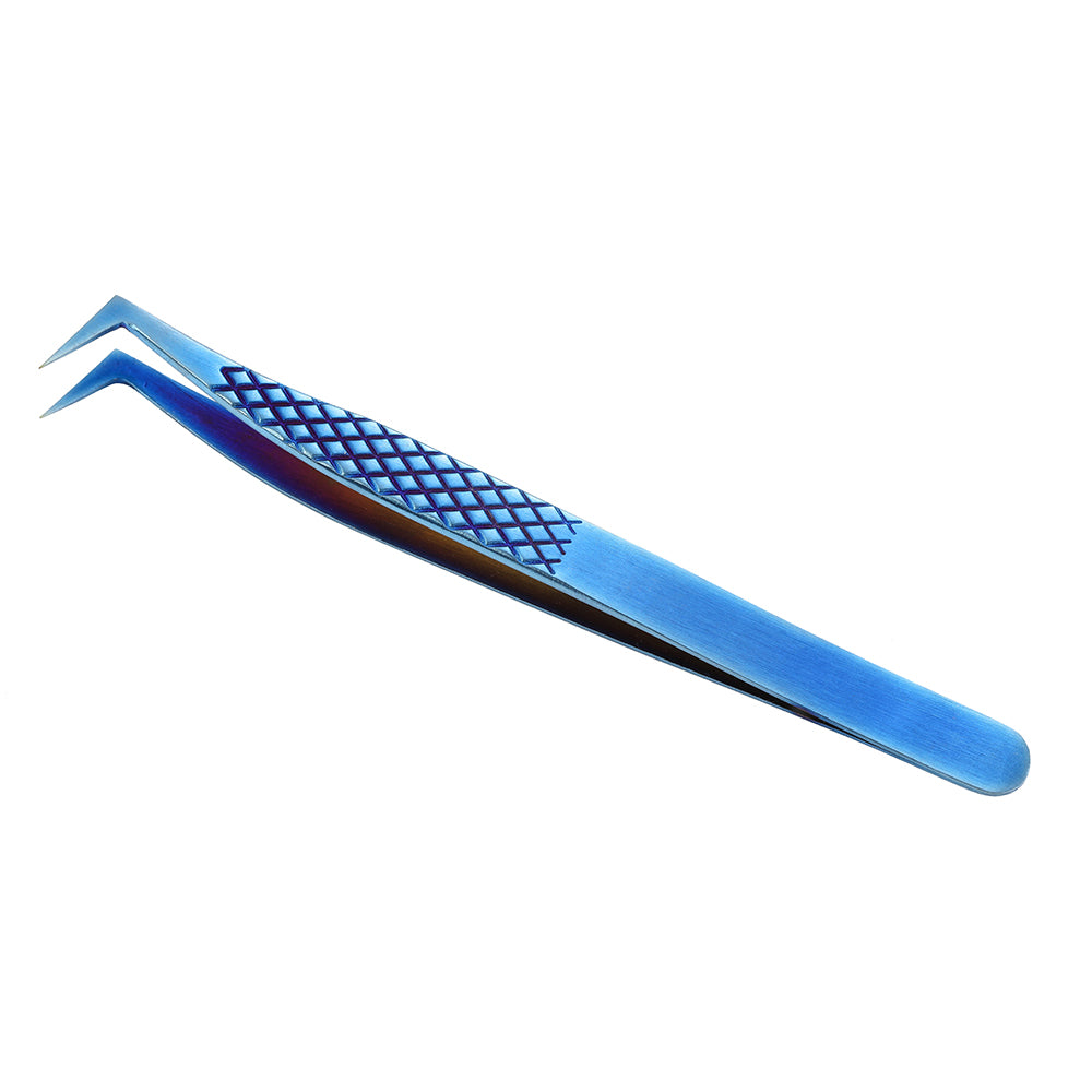 NON-SLIP BLUE VOLUME TWEEZERS - Real Lash