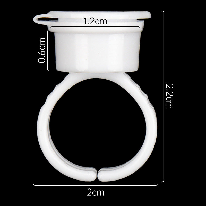 Eyelash Glue Ring Cup Holder With Cover Cap 50 pcs-REAL LASH