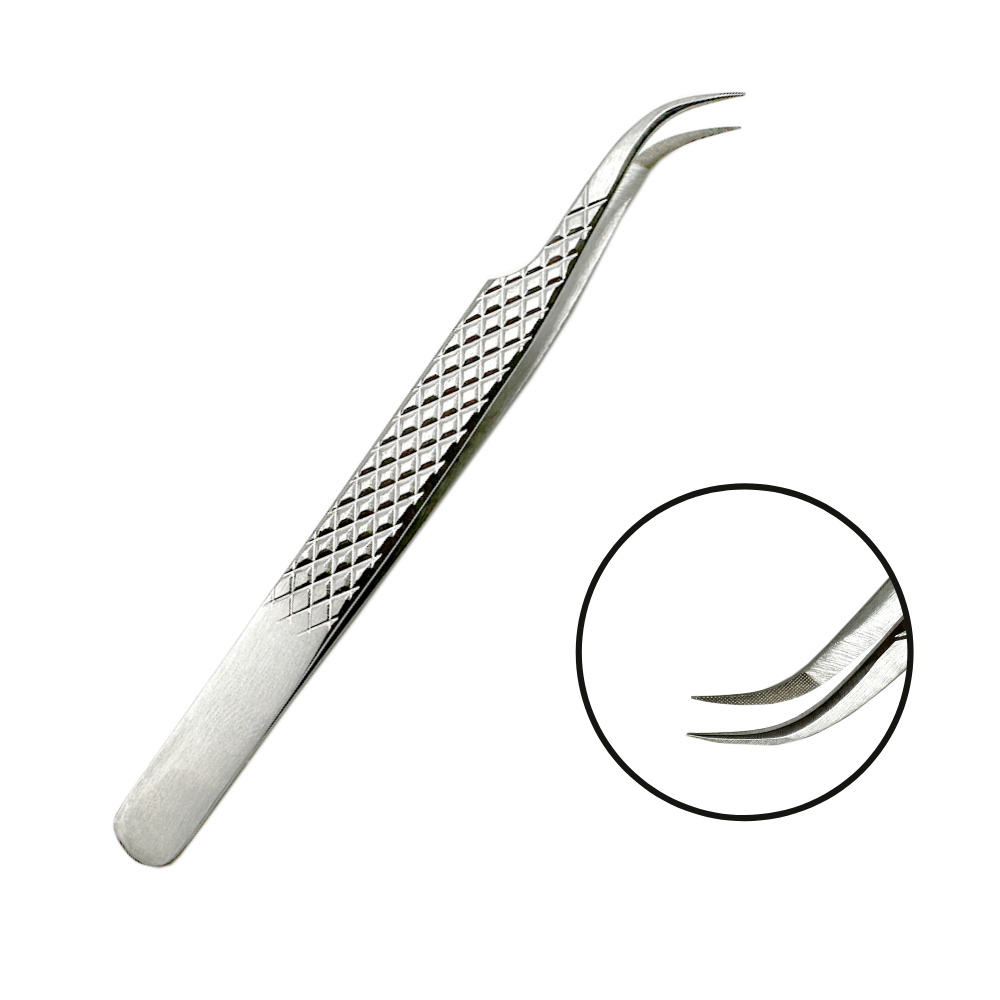 Fiber Tip Curved Volume Tweezers-REAL LASH