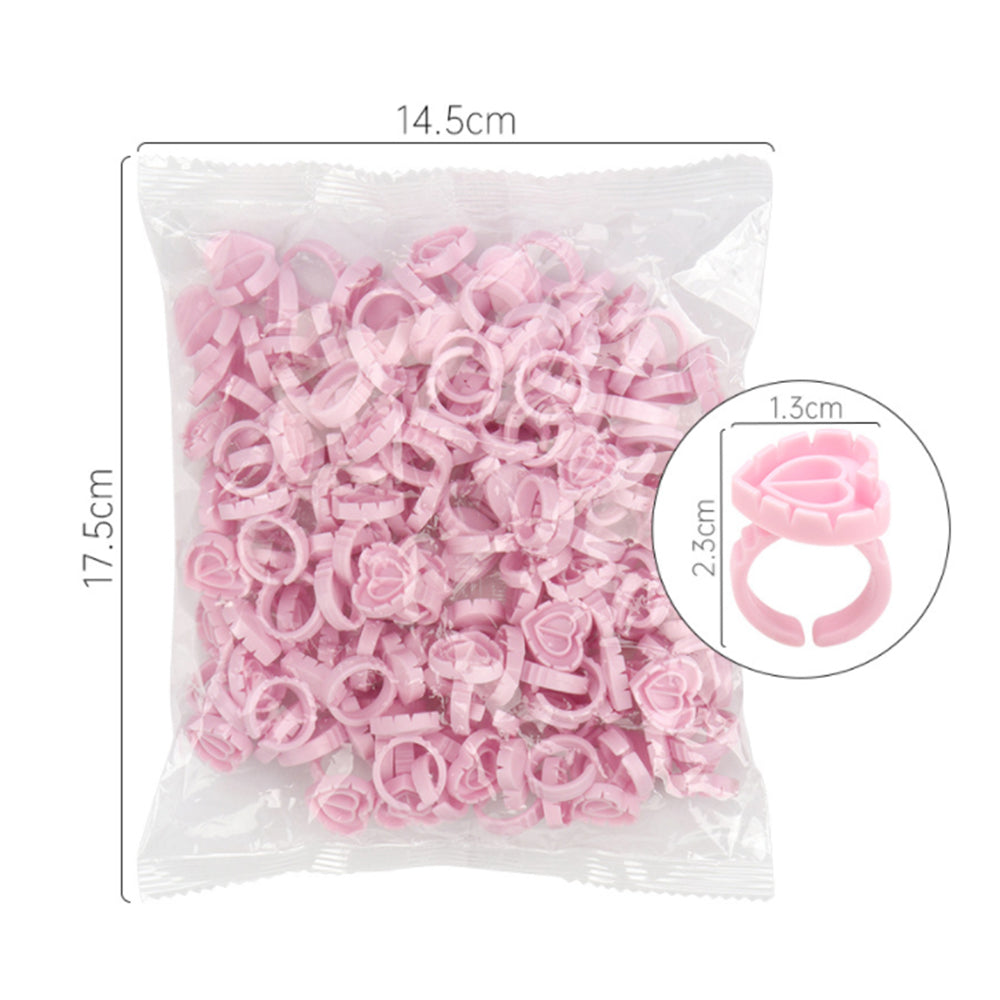 Heart Glue Holder Ring 100pcs - Real Lash