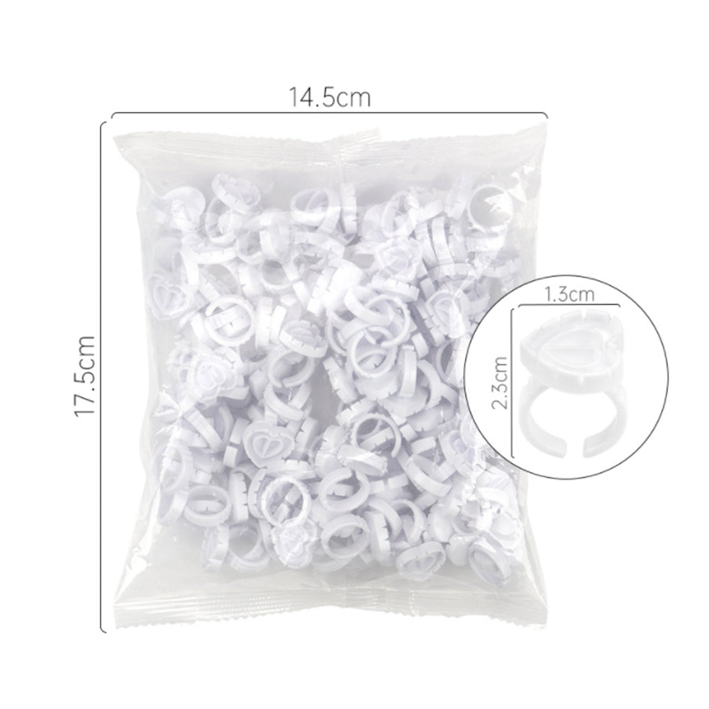 Heart Glue Holder Ring 100pcs - Real Lash