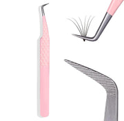 Pink Diamond Fiber Tip 90 degree Tweezers-REAL LASH