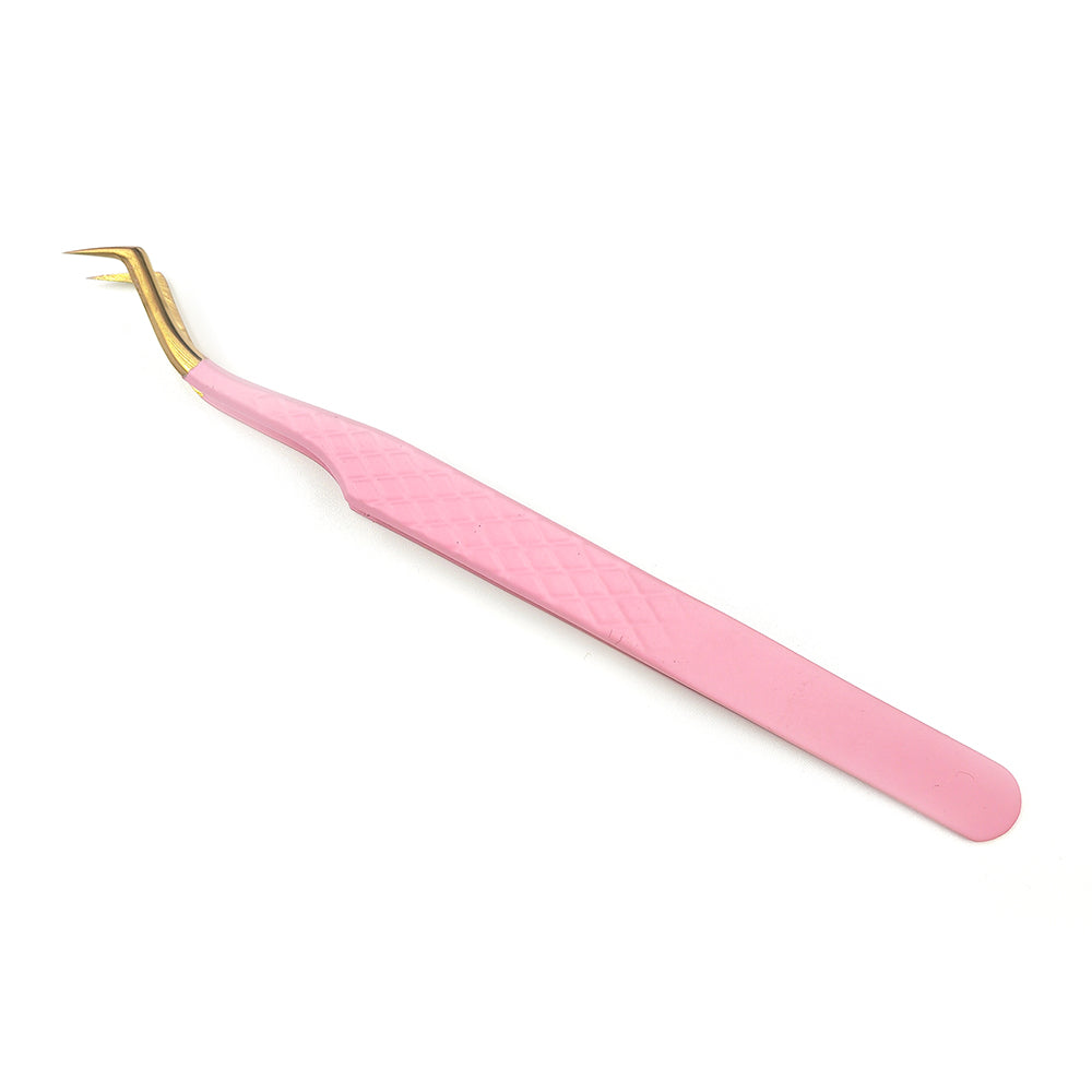 Pink Diamond Penguin Inner Corner Lash Tweezers - Real Lash