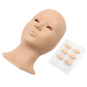 Mannequin Head with 3 pairs Replacement Eyelids - Real Lash