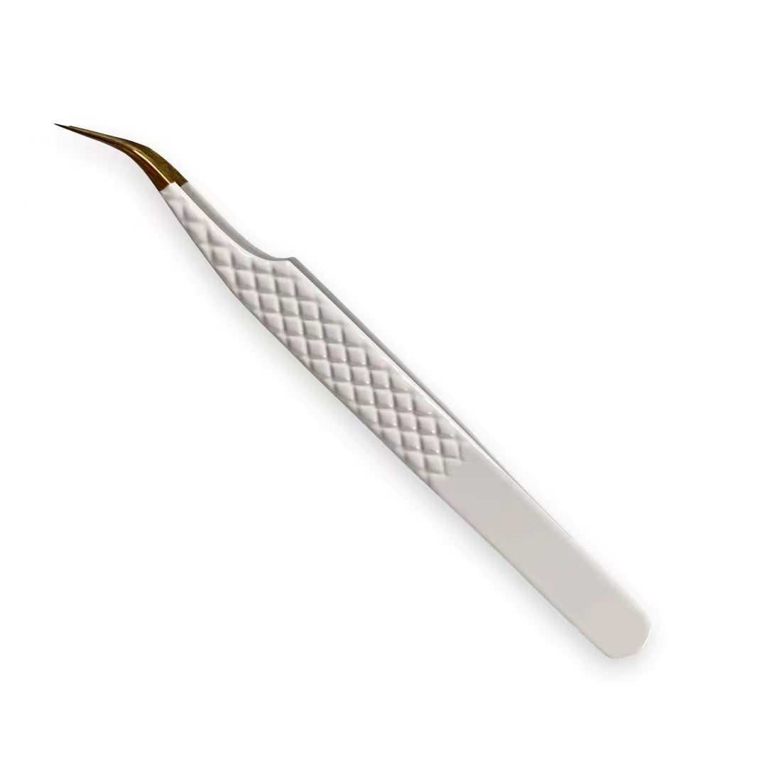 White Diamond Isolation Tweezers - Real Lash