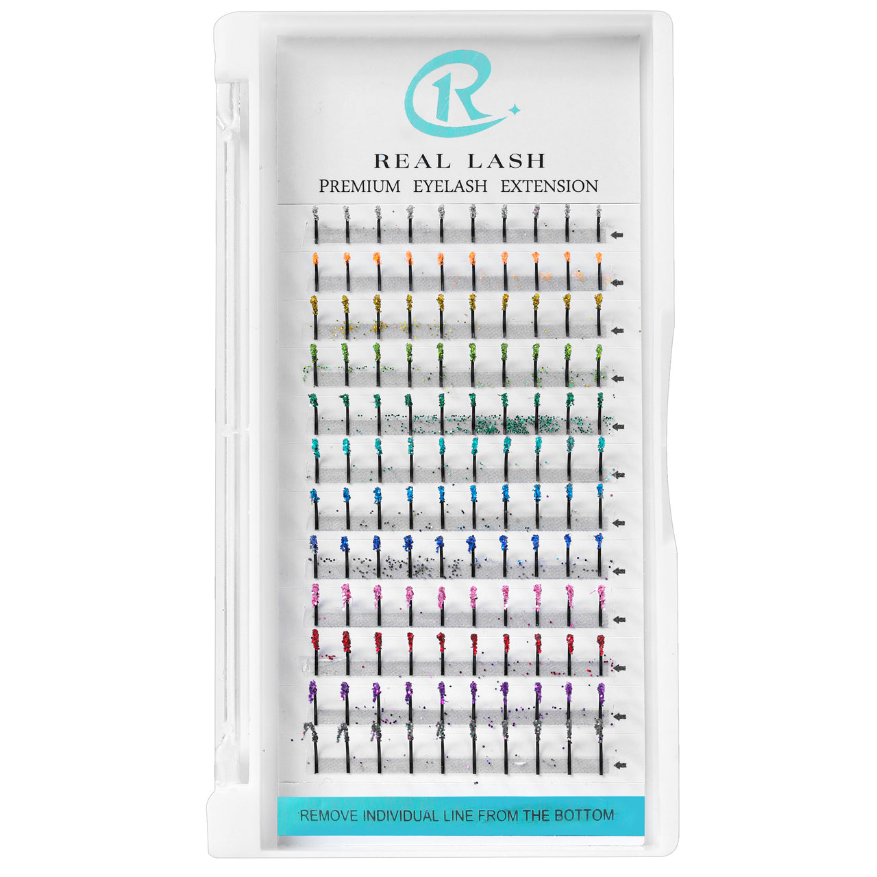 Pre-made Glitter Spike Lashes 0.07-REAL LASH