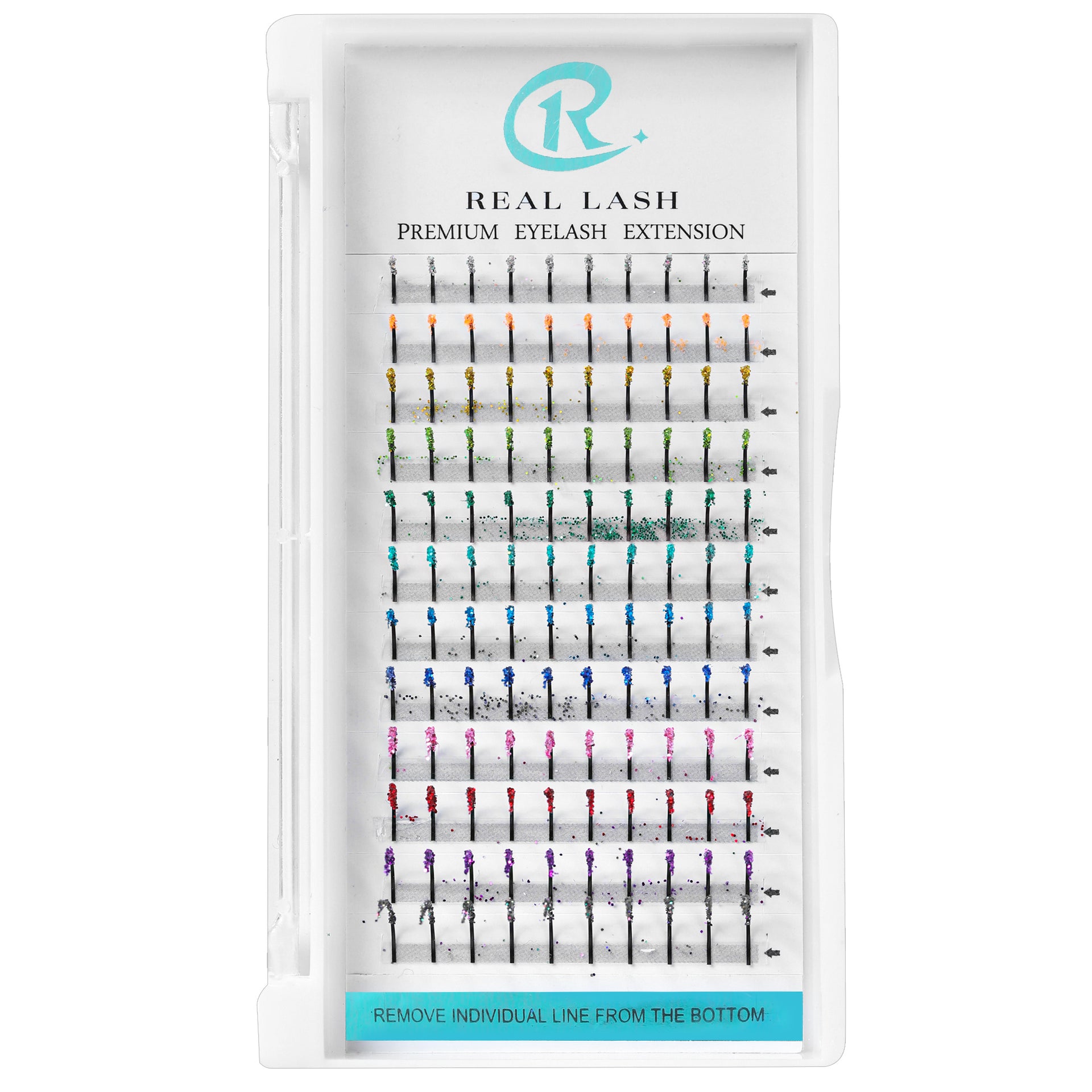 Pre-made Glitter Spike Lashes 0.07-REAL LASH