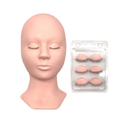 Mannequin Head with 3 pairs Replacement Eyelids - Real Lash